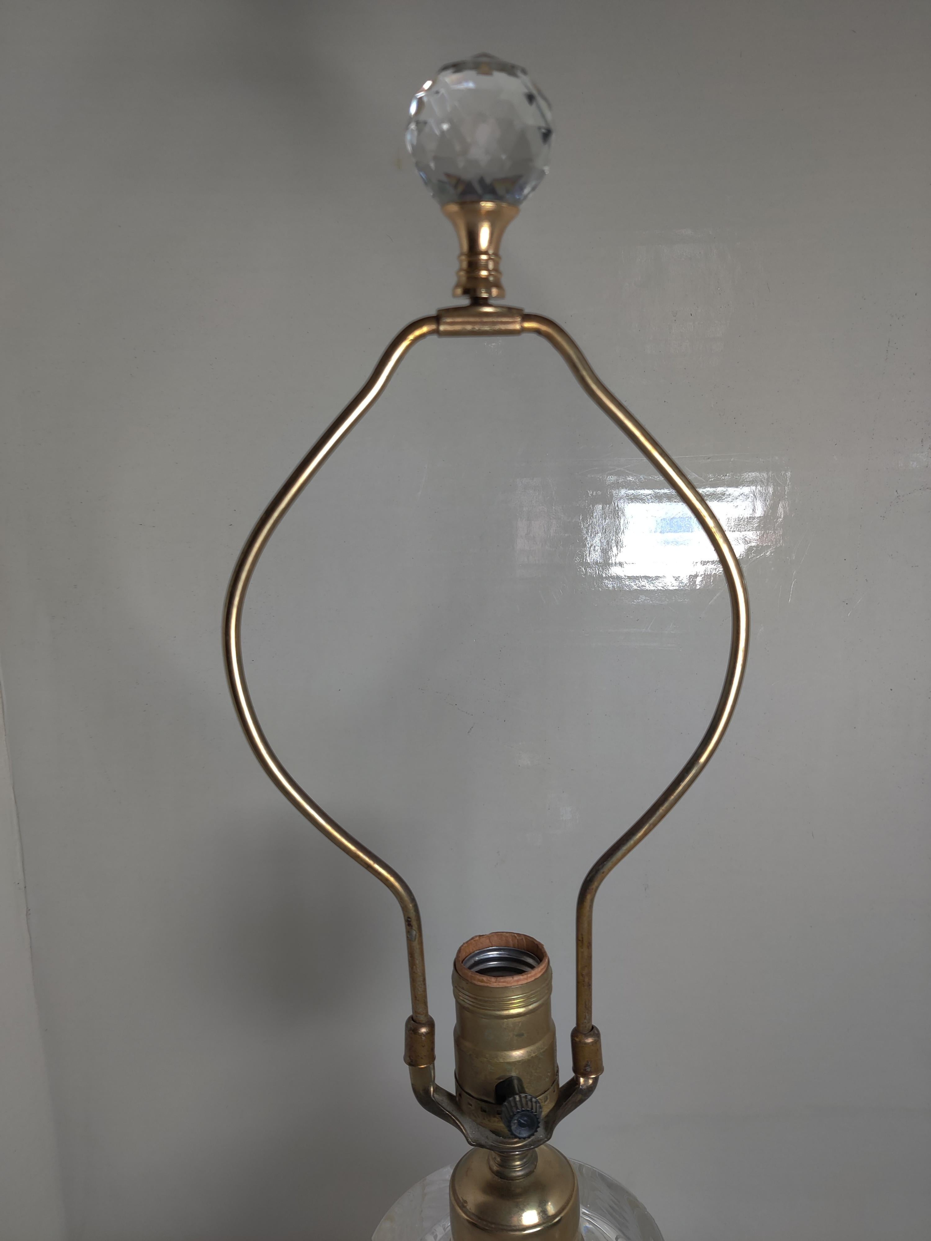 Lampe en cristal taillé à chevrons Waterford, milieu de siècle en vente 4