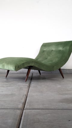Mid Century "Wave"Lounge Chair by Adrian Pearsall in Green Velvet