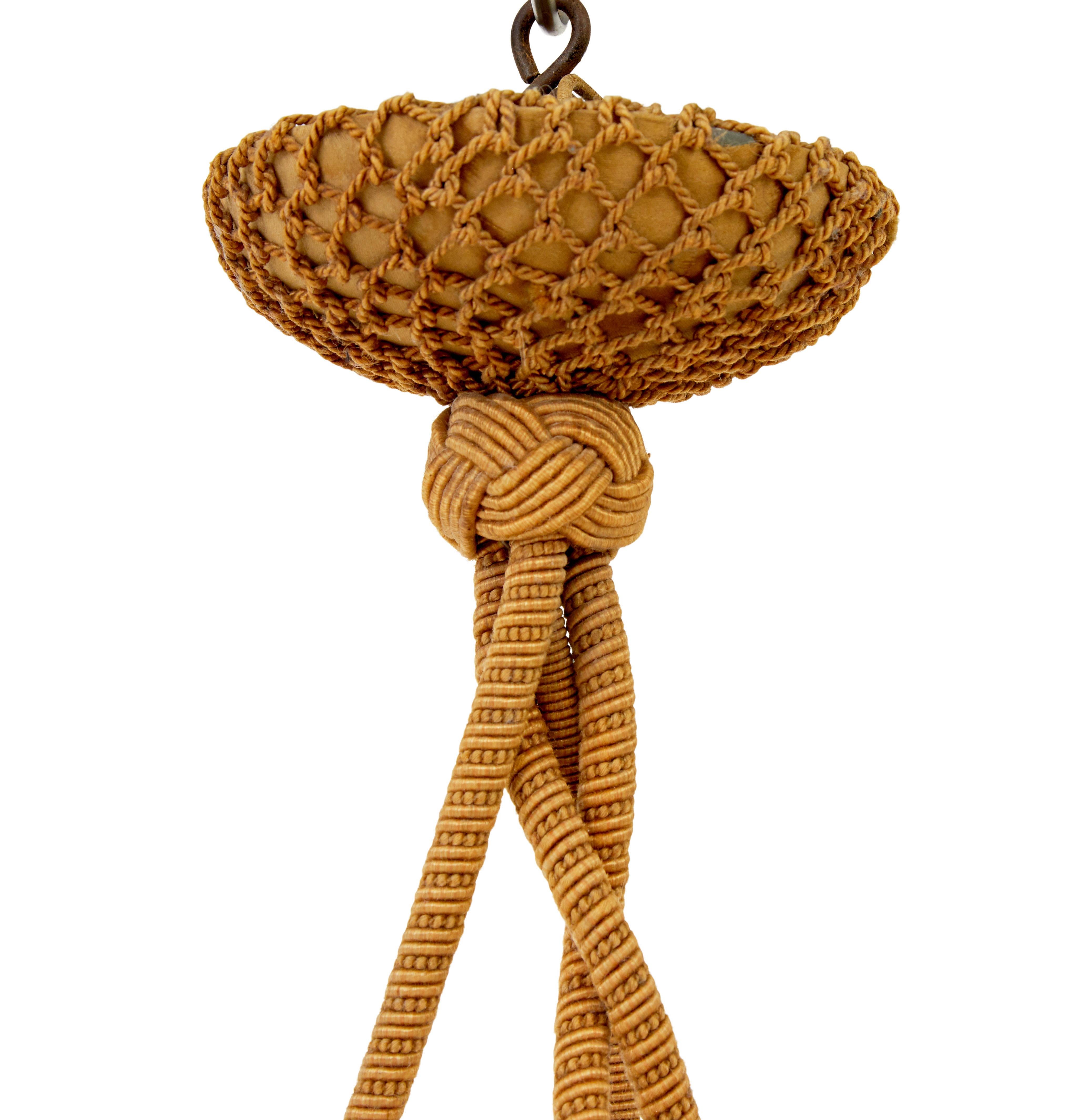Wedgwood inspirierte skandinavische Pendelleuchte aus der Mitte des Jahrhunderts (Seil) im Angebot