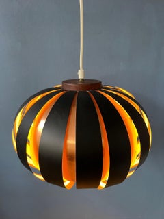 Mid Century Werner Schou Style Light Fixture Space Age Moon Pendant Lamp, 1970s