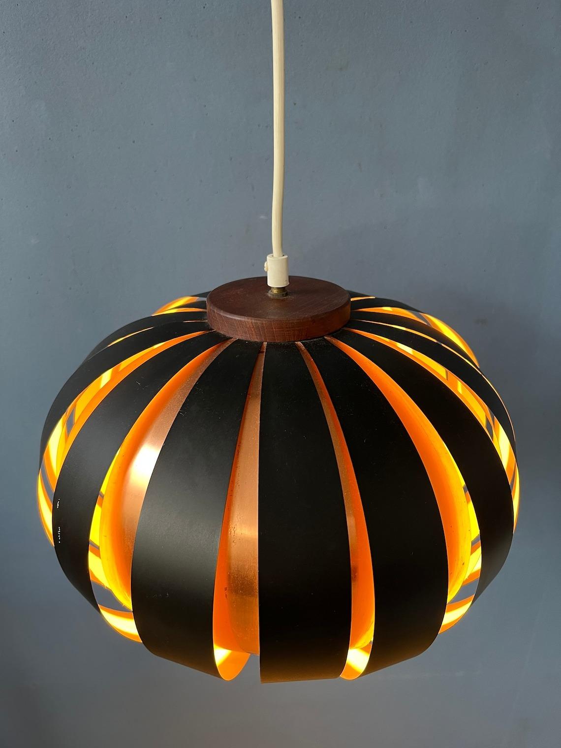 20th Century Mid Century Werner Schou Style Light Fixture Space Age Moon Pendant Lamp, 1970s