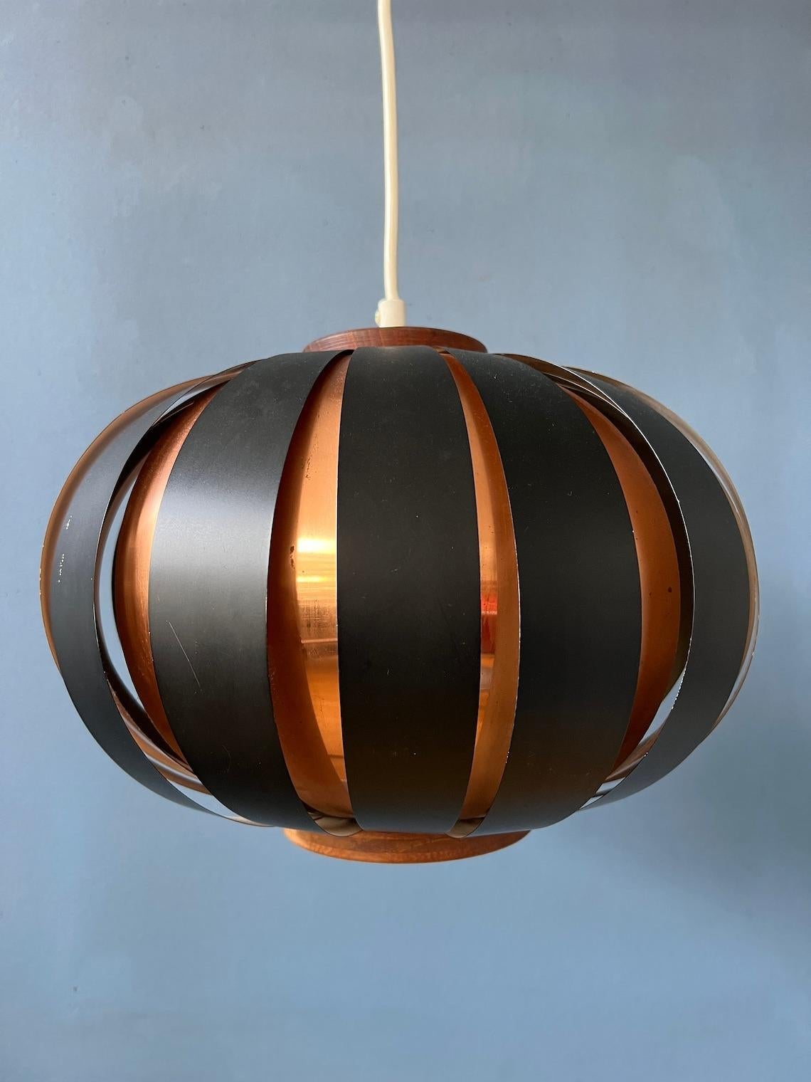 Mid Century Werner Schou Style Light Fixture Space Age Moon Pendant Lamp, 1970s 1