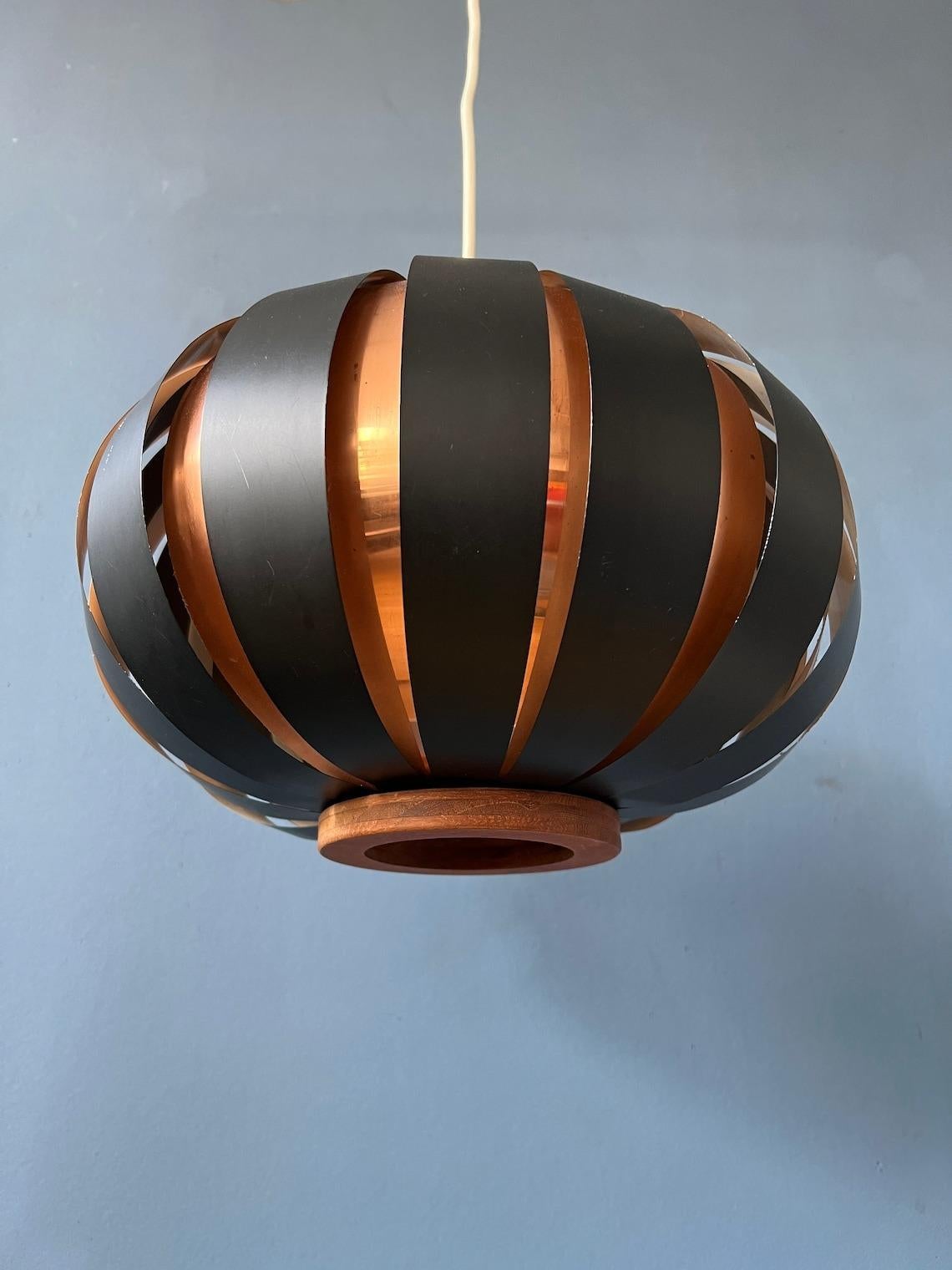 Mid Century Werner Schou Style Light Fixture Space Age Moon Pendant Lamp, 1970s 2