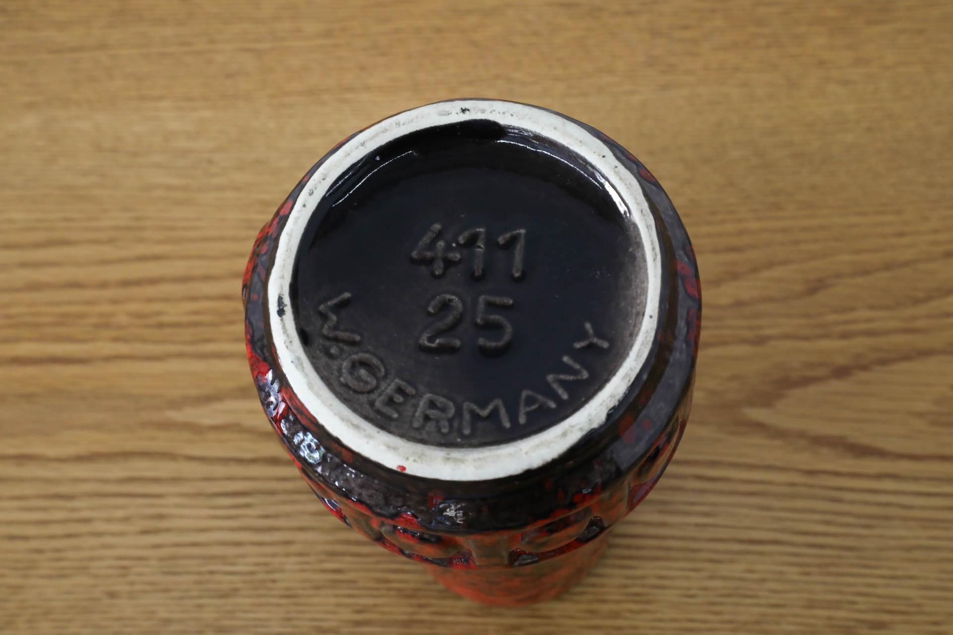 Pichet en céramique rouge émaillée Scheurich Keramik, Allemagne de l'Ouest, milieu du siècle dernier, années 1950 en vente 9