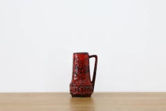 Mid-Century West German Scheurich Keramik Red Glazed Ceramic Pitcher, 1950s