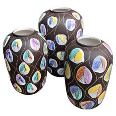 Mid-Century West German Ceramic Vases, Set of Three