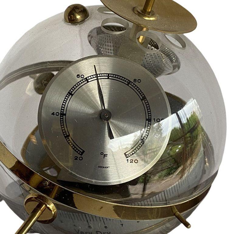 Mid-Century West German Desktop Sputnik Barometer/Thermometer Weather Station 5
