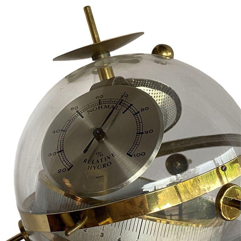 Mid-Century West German Desktop Sputnik Barometer/Thermometer Weather Station 6