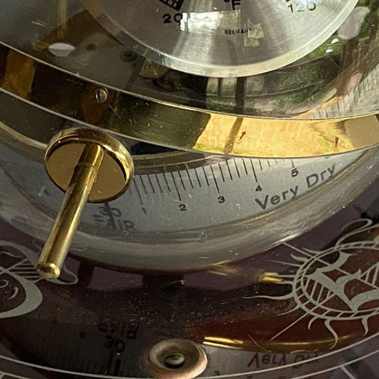 Mid-Century West German Desktop Sputnik Barometer/Thermometer Weather Station 8