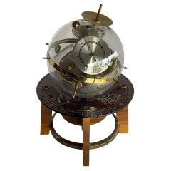 Stazione meteorologica barometro/termometro da tavolo Sputnik della Germania occidentale di metà secolo