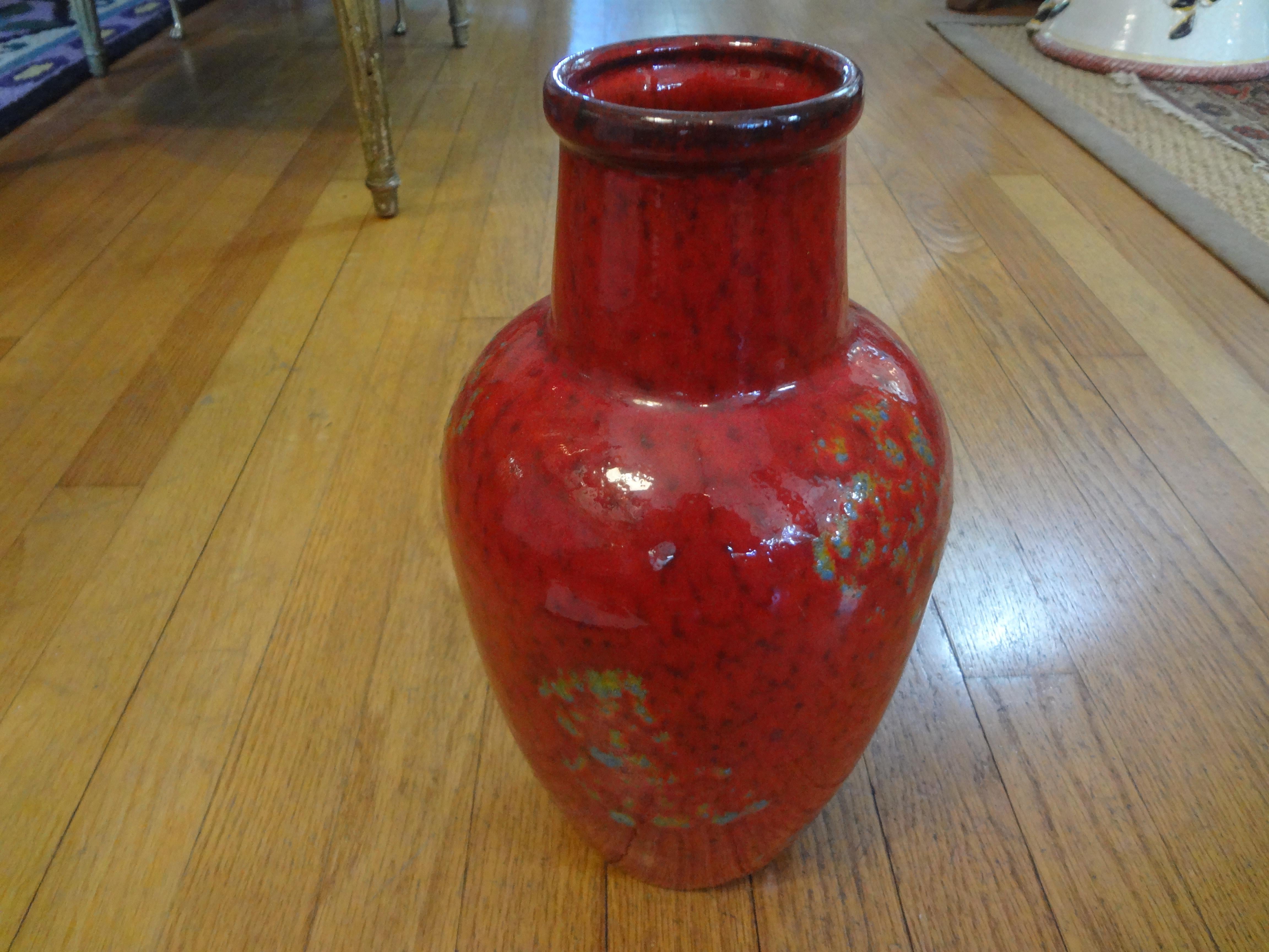 Midcentury West German Glazed Ceramic Vase 1