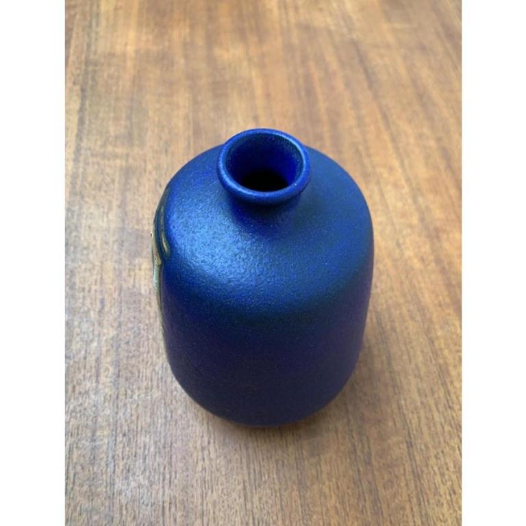 Ceramic Mid-Century West German Minimalist Pottery WGP Vase from Ruscha, 1960s For Sale