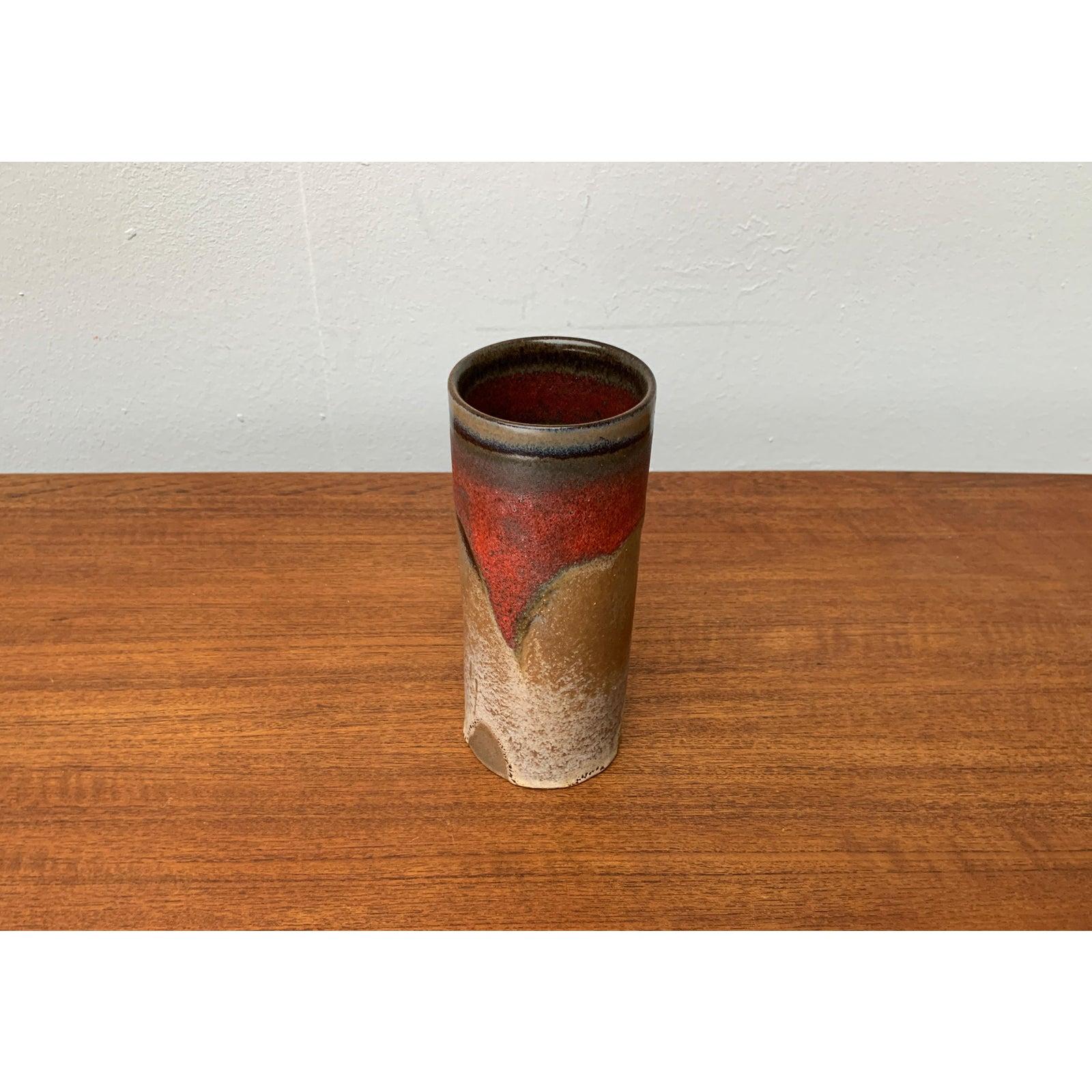 Vaso di lava grassa in ceramica West German Pottery di metà secolo, anni '60 in vendita 4