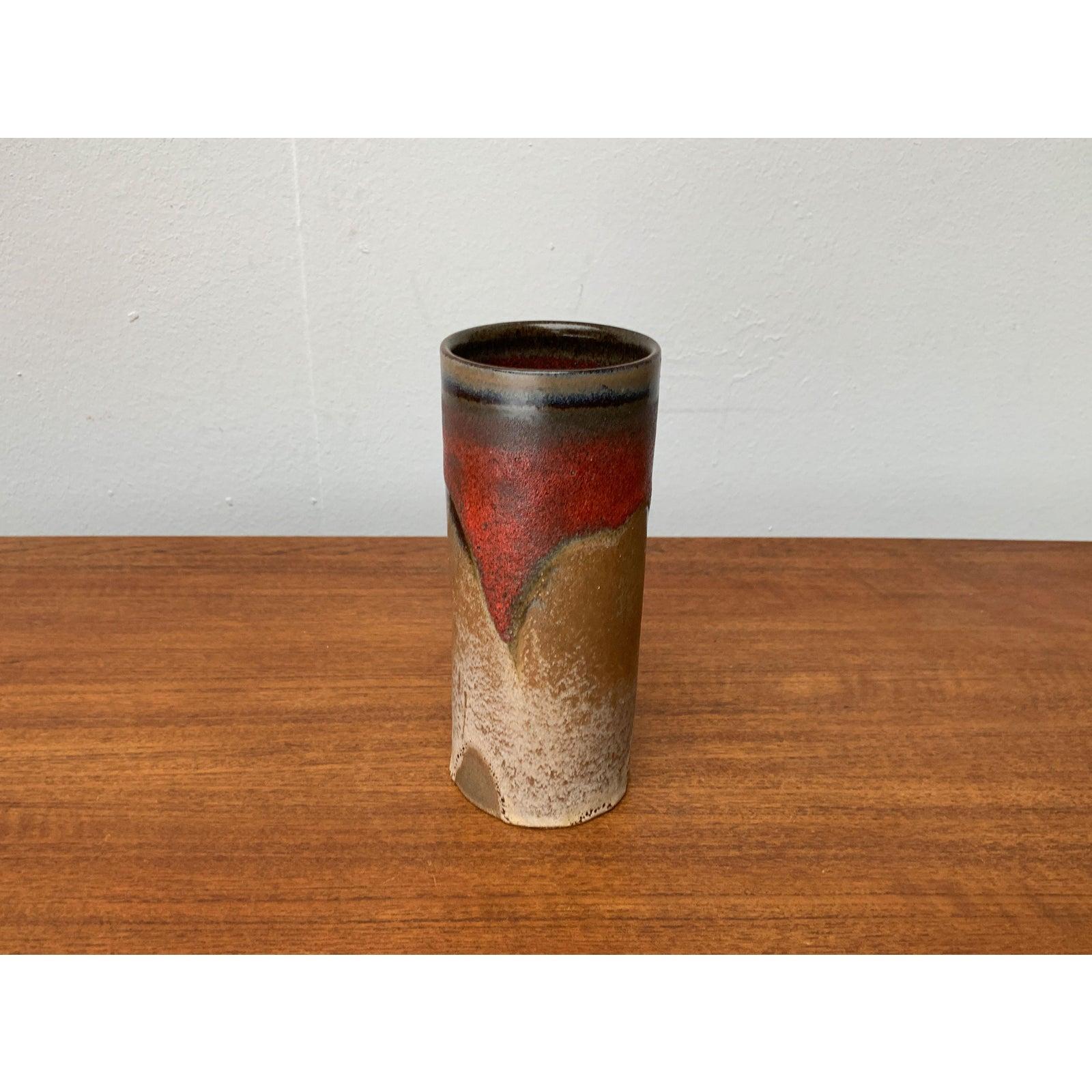 Vaso di lava grassa in ceramica West German Pottery di metà secolo, anni '60 in vendita 1
