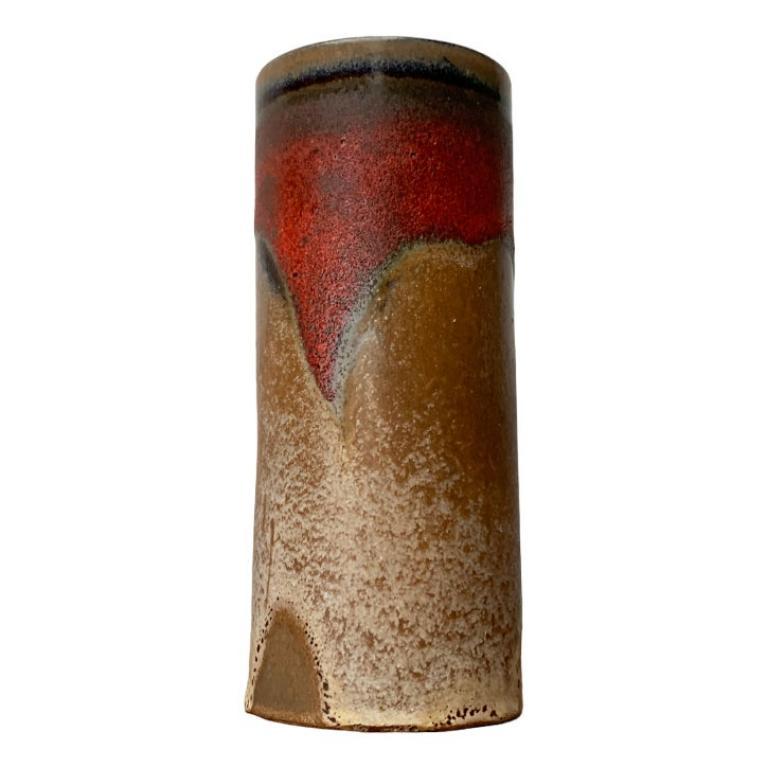 Vaso di lava grassa in ceramica West German Pottery di metà secolo, anni '60