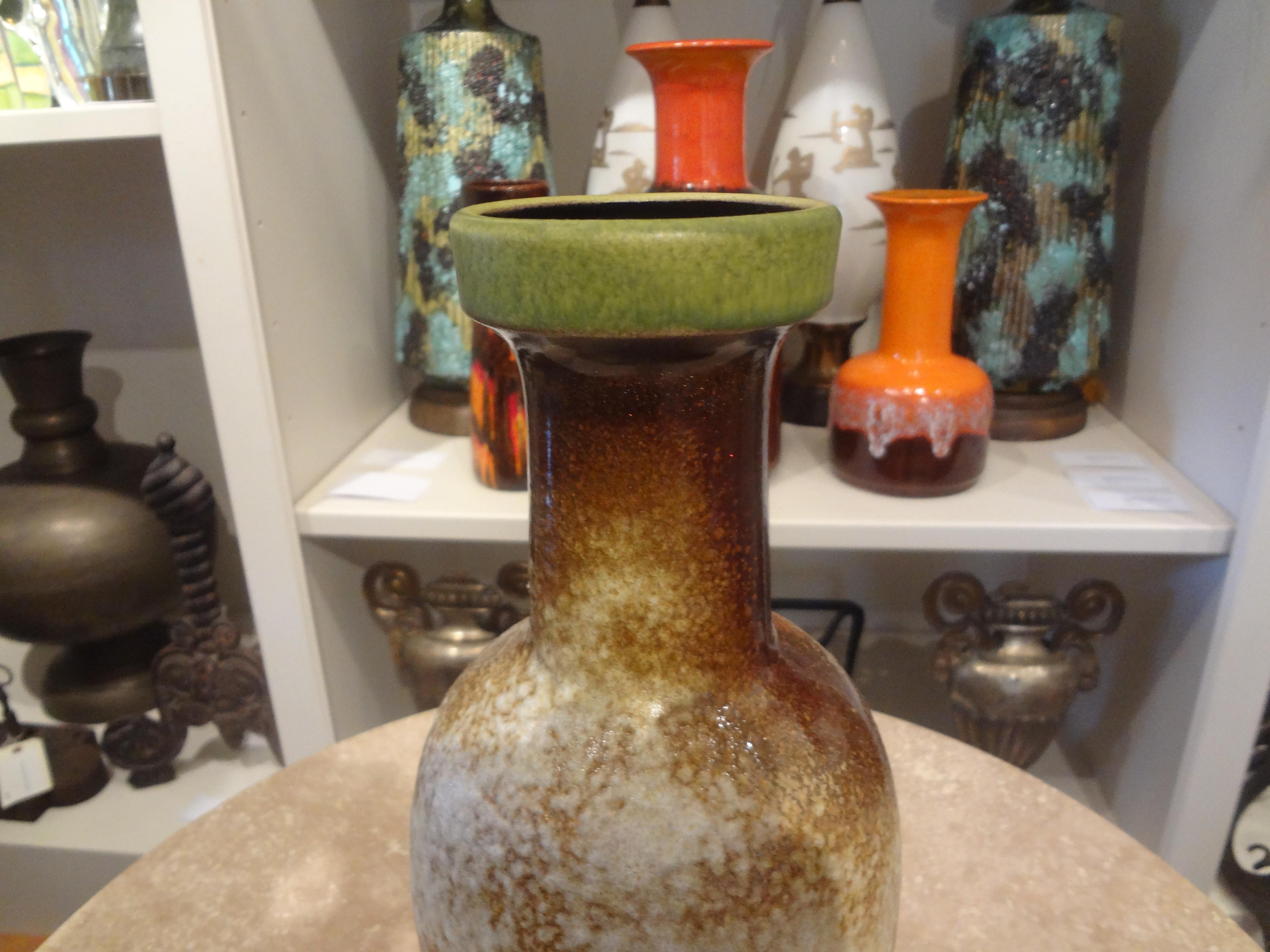 Mid-Century West German Pottery Vase by Dumler & Breiden In Good Condition In Houston, TX