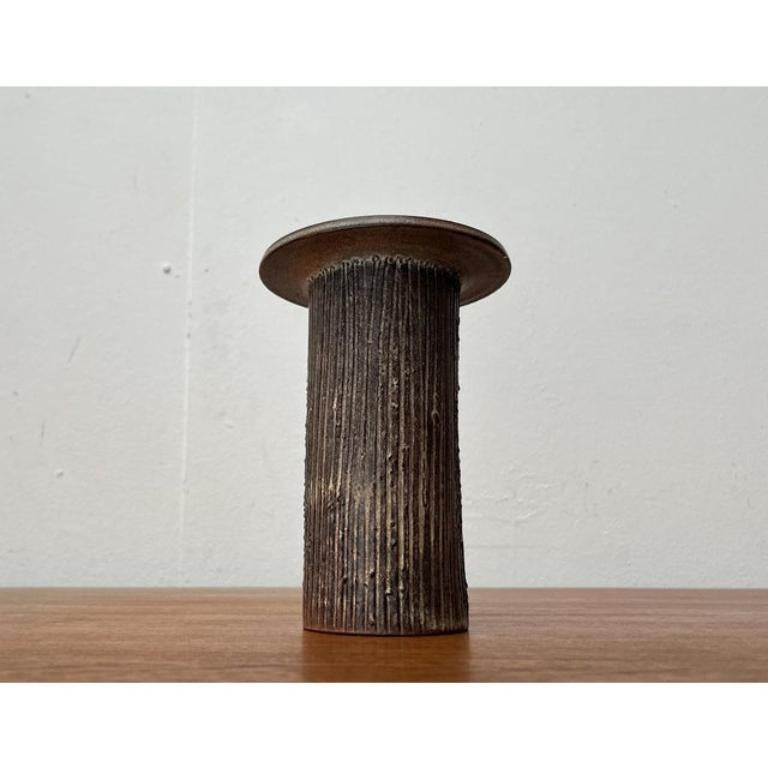 West German Pottery WGP Brutalist Vase aus Silberdistel, 1960er Jahre (Moderne der Mitte des Jahrhunderts) im Angebot