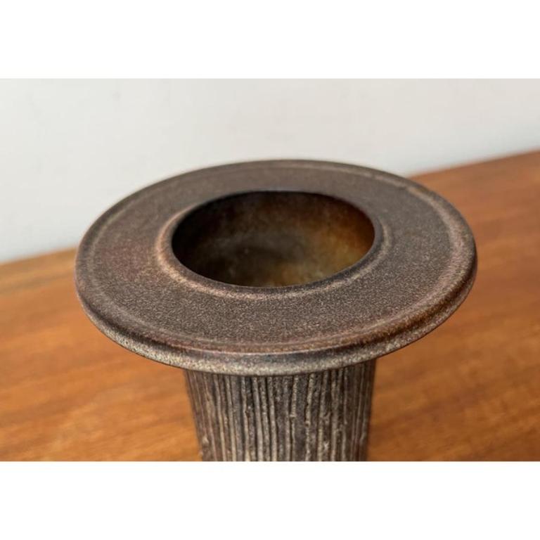 West German Pottery WGP Brutalist Vase aus Silberdistel, 1960er Jahre (Deutsch) im Angebot