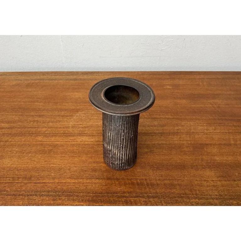 West German Pottery WGP Brutalist Vase aus Silberdistel, 1960er Jahre (20. Jahrhundert) im Angebot