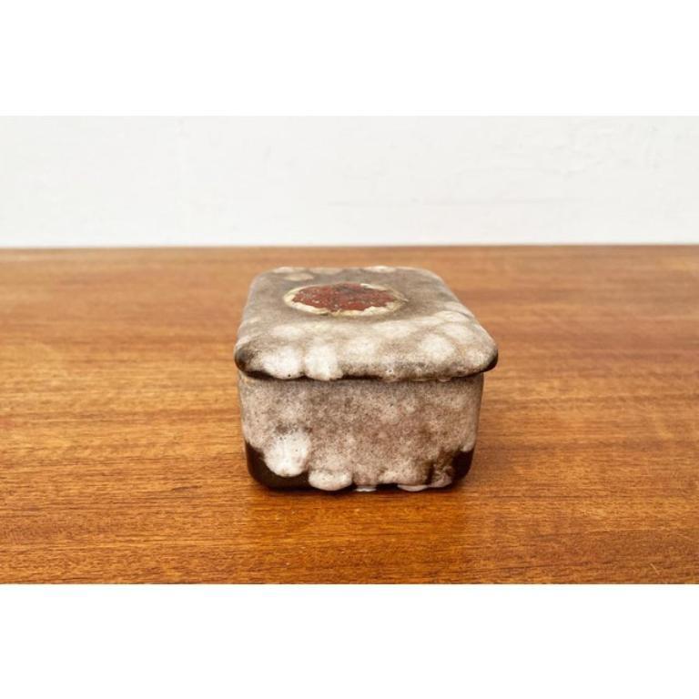 Scatola di lava grassa WGP in ceramica West German Pottery di metà secolo con coperchio, anni '60 in vendita 3