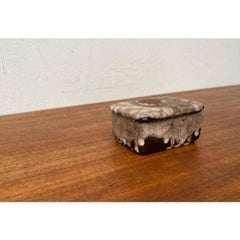 Mid-Century West German Pottery WGP Fat Lava Box with Lid, 1960s