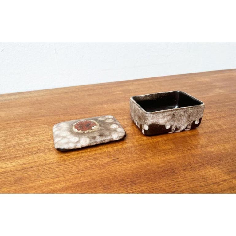 Scatola di lava grassa WGP in ceramica West German Pottery di metà secolo con coperchio, anni '60 in vendita 2
