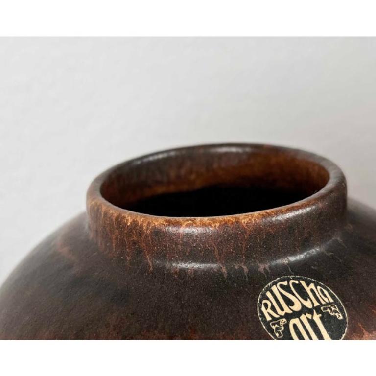 Ceramic Mid-Century West German Pottery WGP Fat Lava Vase from Ruscha, 1960s For Sale