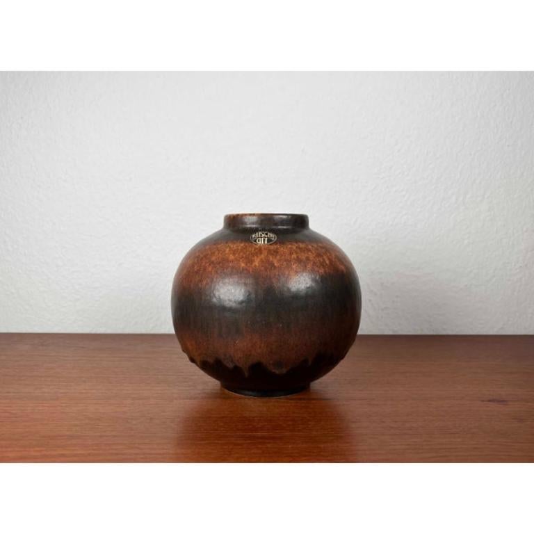 Mid-Century West German Pottery WGP Fat Lava Vase from Ruscha, 1960s For Sale 2