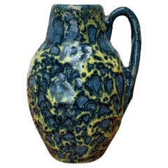 Mid-Century West German Pottery WGP Fat Lava Vase von Scheurich, 1960er Jahre
