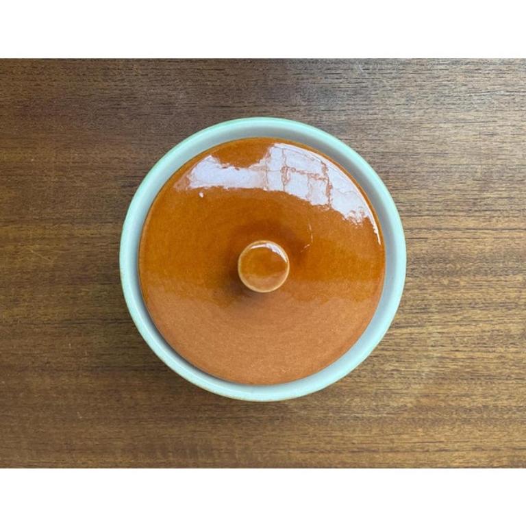 Ciotola con vaso WGP in West German Pottery di metà secolo con coperchio, anni '60 in vendita 4