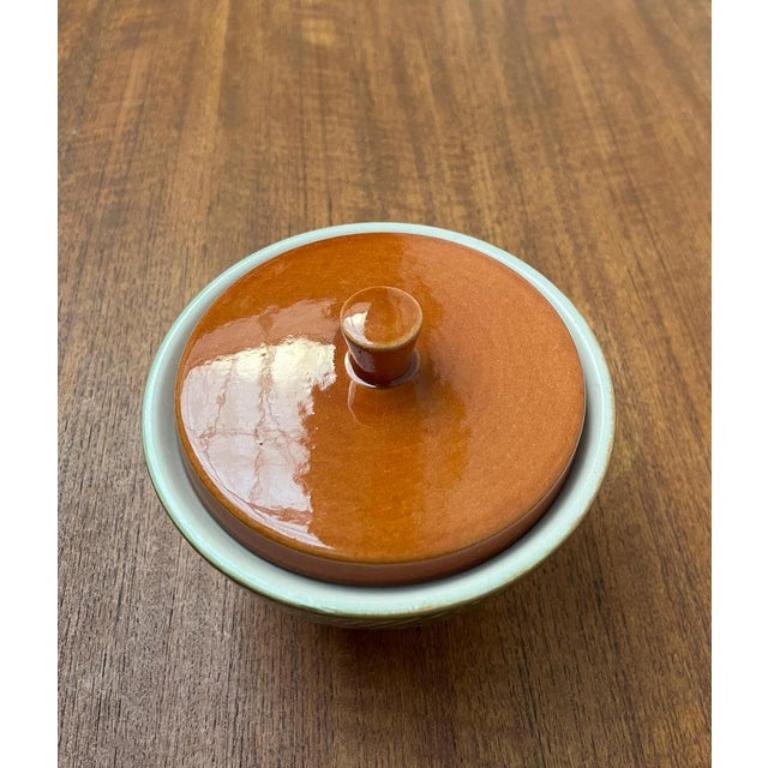 Ciotola con vaso WGP in West German Pottery di metà secolo con coperchio, anni '60 in vendita 2