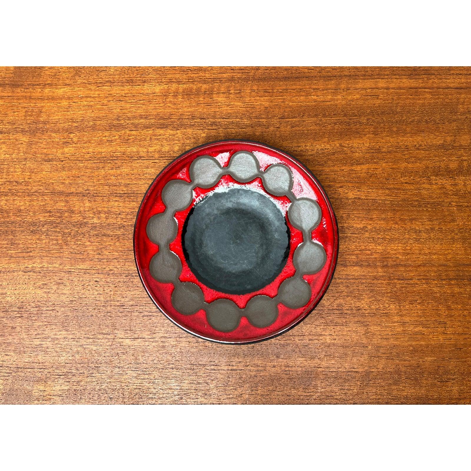 Tedesco Piatto da parete WGP in ceramica della West German Pottery di metà secolo di Dümler & Breiden, anni '60 in vendita