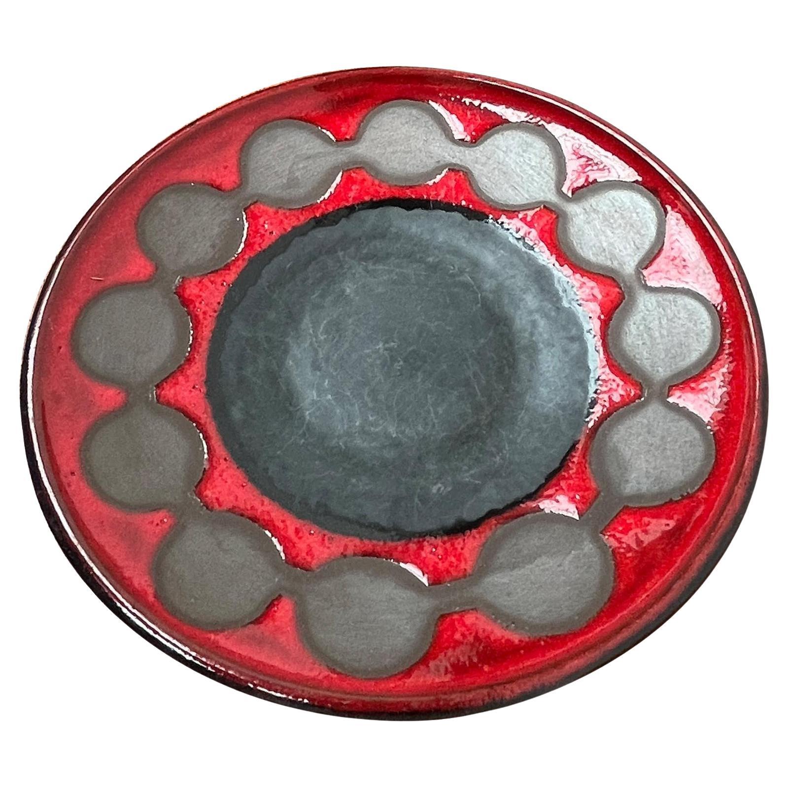 Piatto da parete WGP in ceramica della West German Pottery di metà secolo di Dümler & Breiden, anni '60