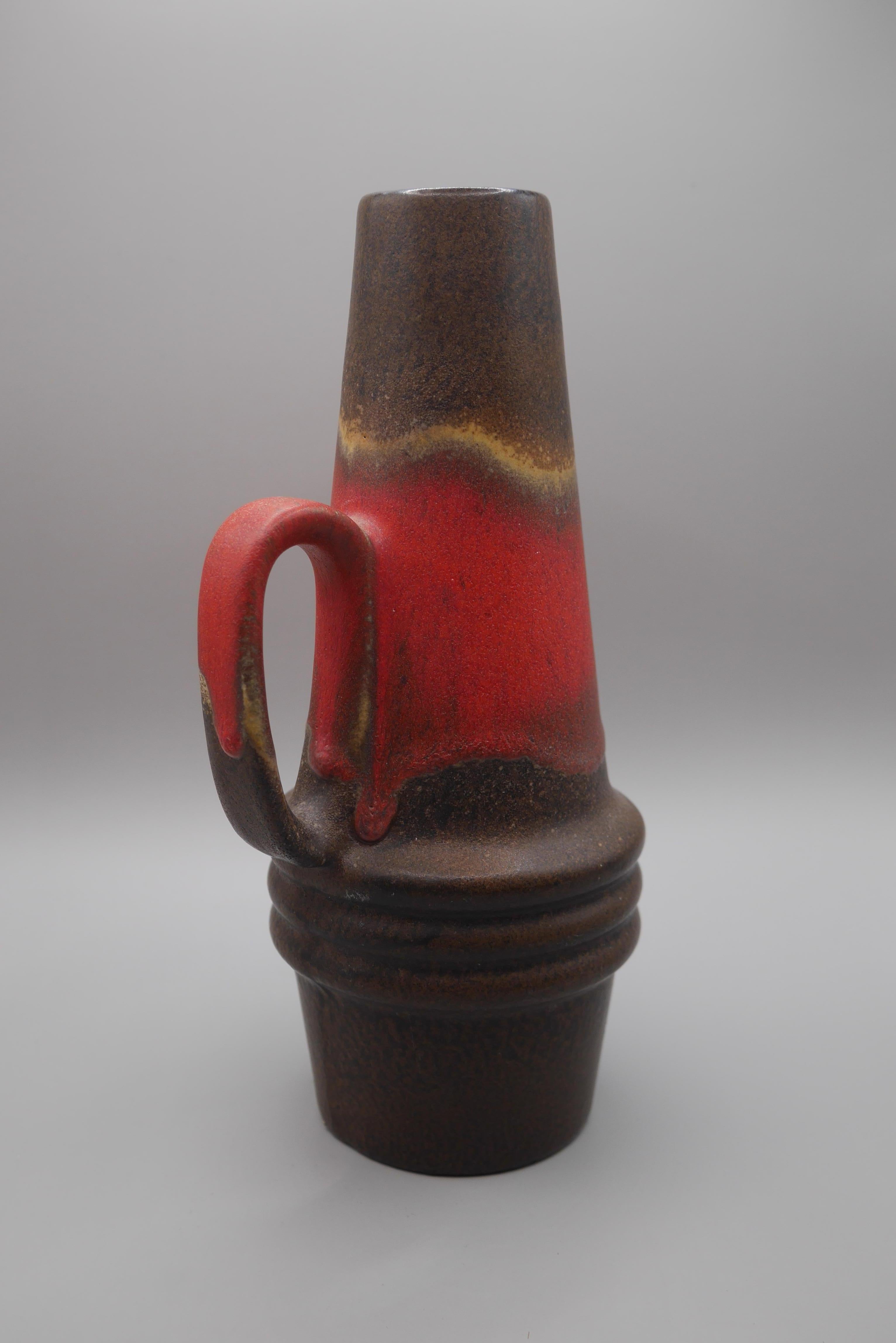 Glazed Mid-Century, West German, Scheurich Vase