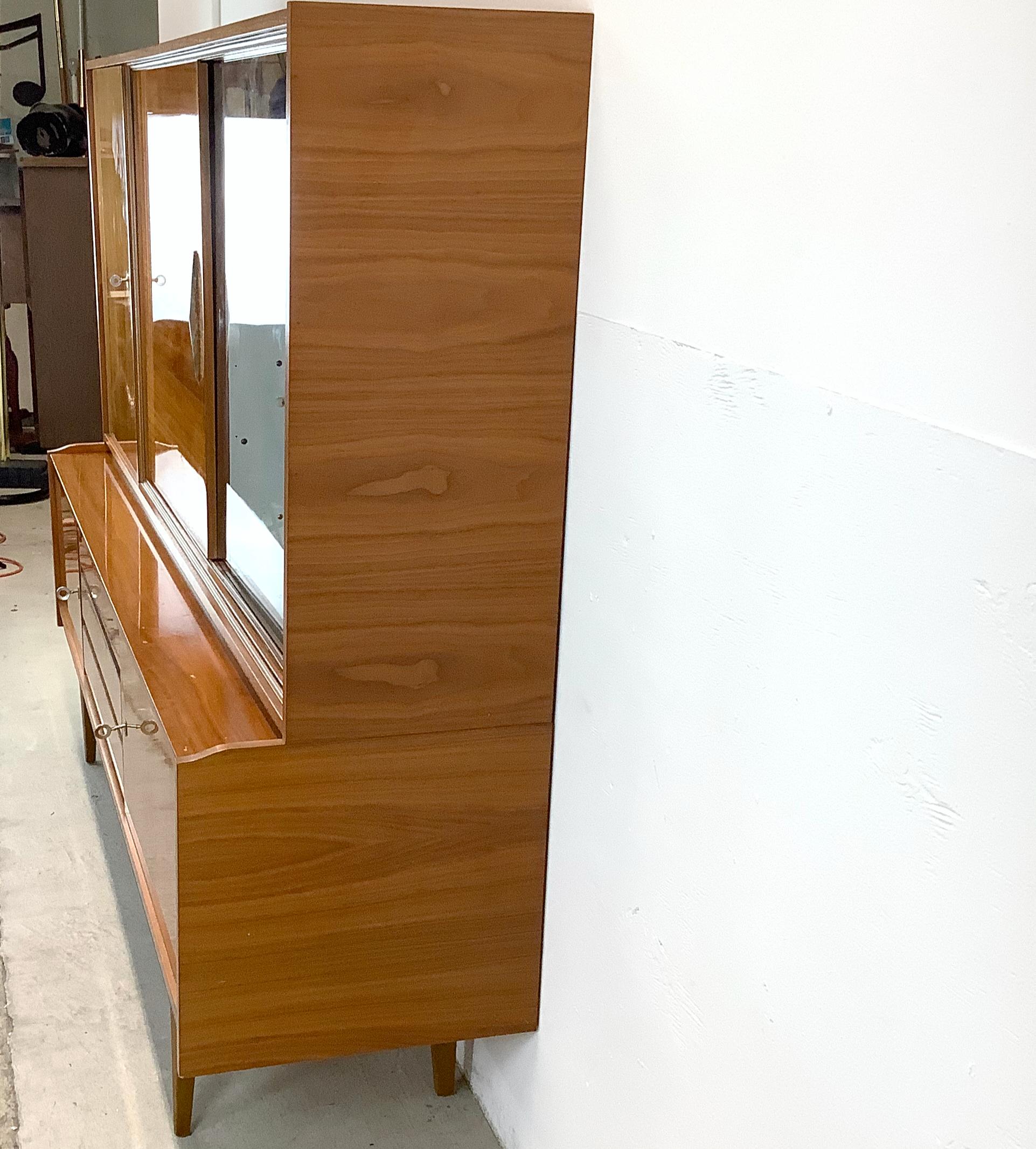 20th Century Mid-Century West German Sideboard With Bar Topper