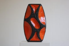 Mid century West Germany fat lava vase by ROTH Keramik 1970 Art Pottery Ceramic