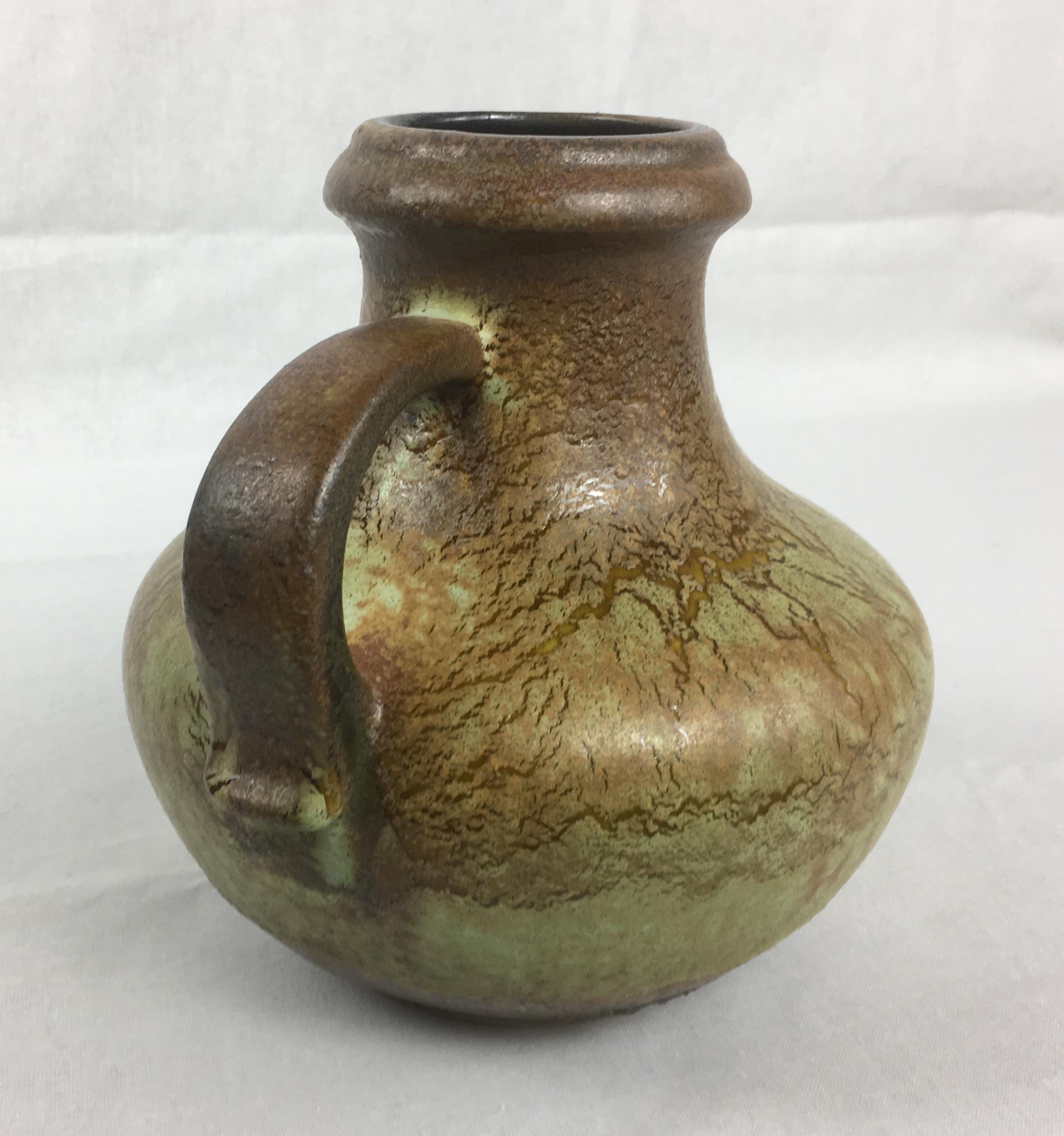 Fait main Pot ou cruche en poterie de studio du milieu du siècle dernier pour Scheurich Keramik en vente