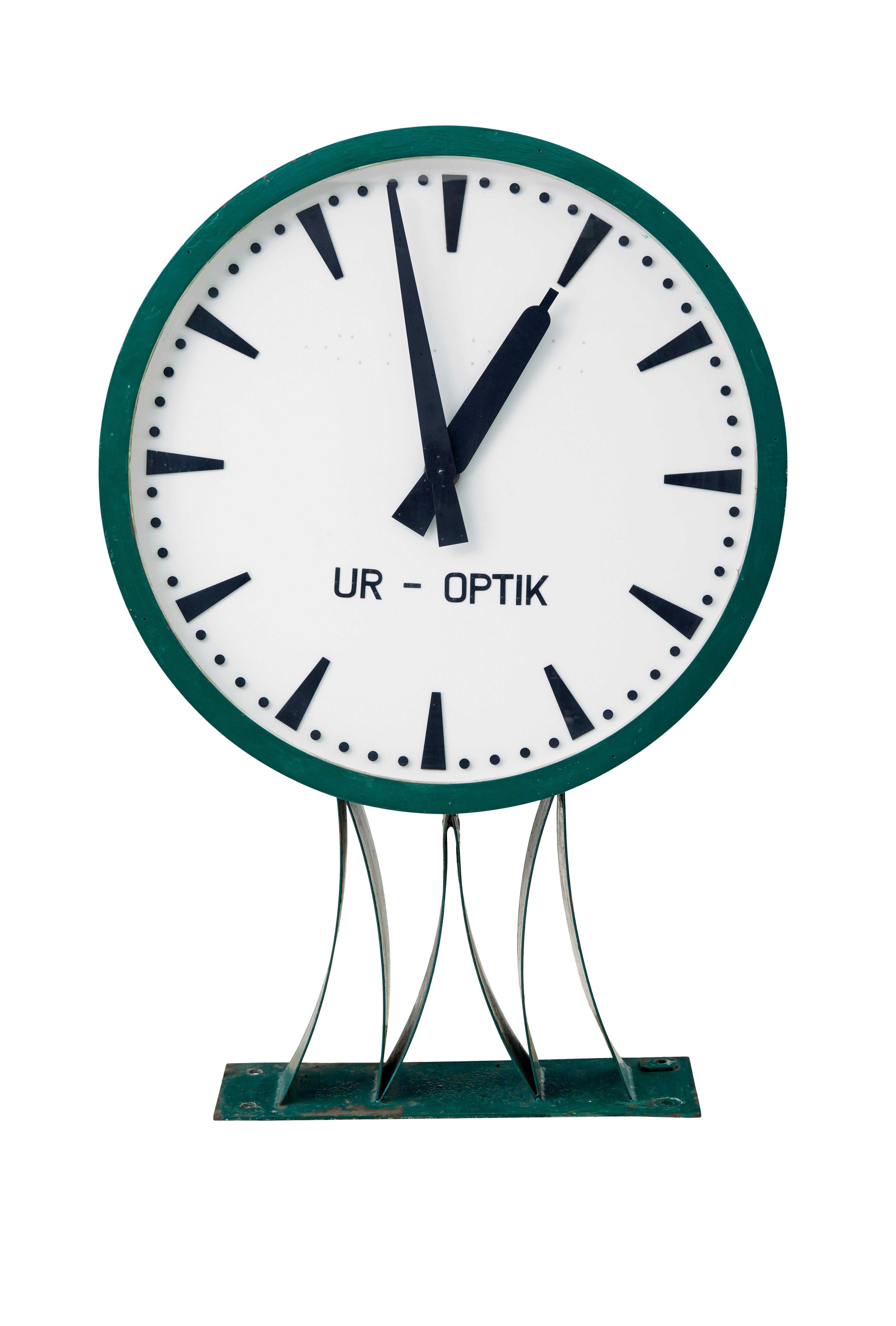 Mid-Century Modern Horloge de station industrielle suédoise Westerstrands du milieu du siècle dernier en vente