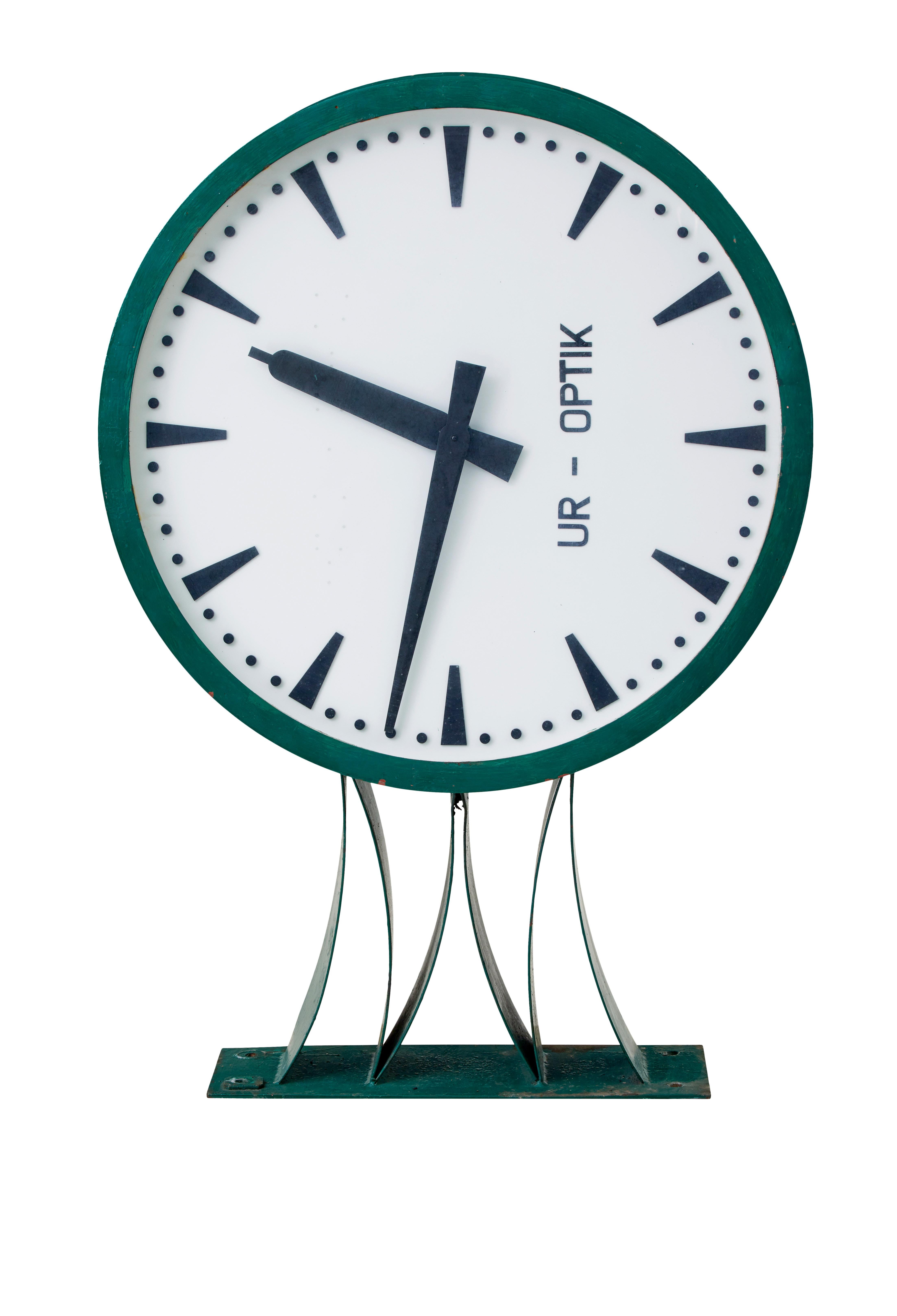Hand-Crafted Mid century Westerstrands Swedish industrial station clock For Sale