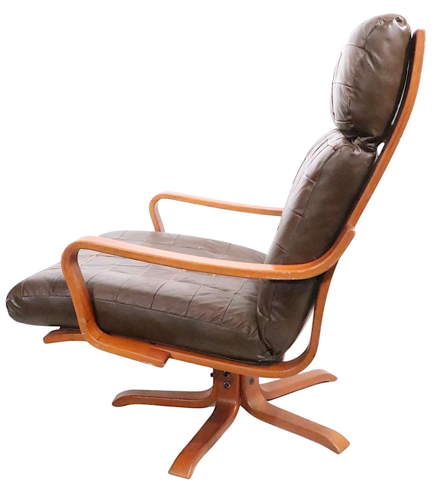 Mid Century Westnofa Chair and Ottoman For Sale 3