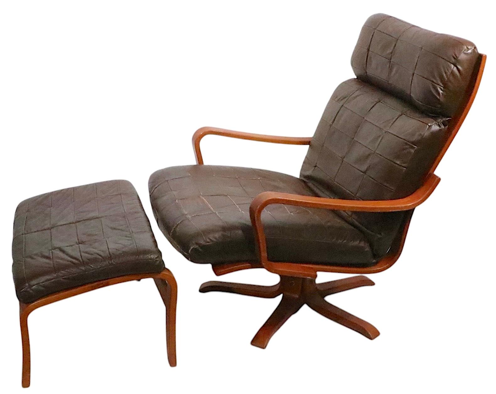 Mid Century Westnofa Chair and Ottoman For Sale 8
