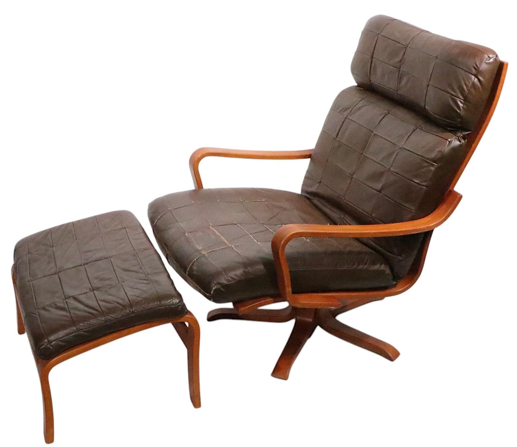 Mid Century Westnofa Chair and Ottoman For Sale 10
