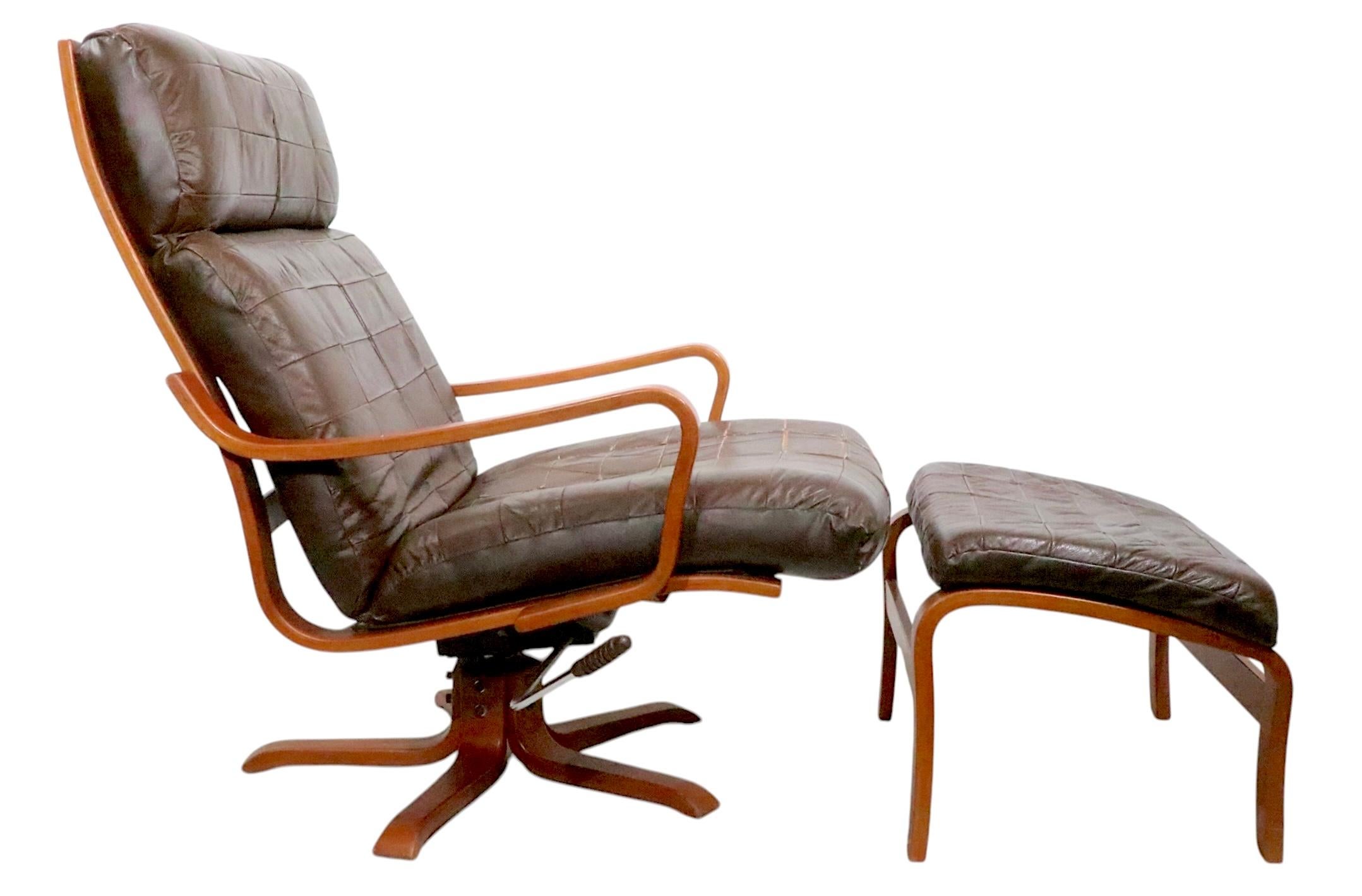 Mid Century Westnofa Chair and Ottoman For Sale 13