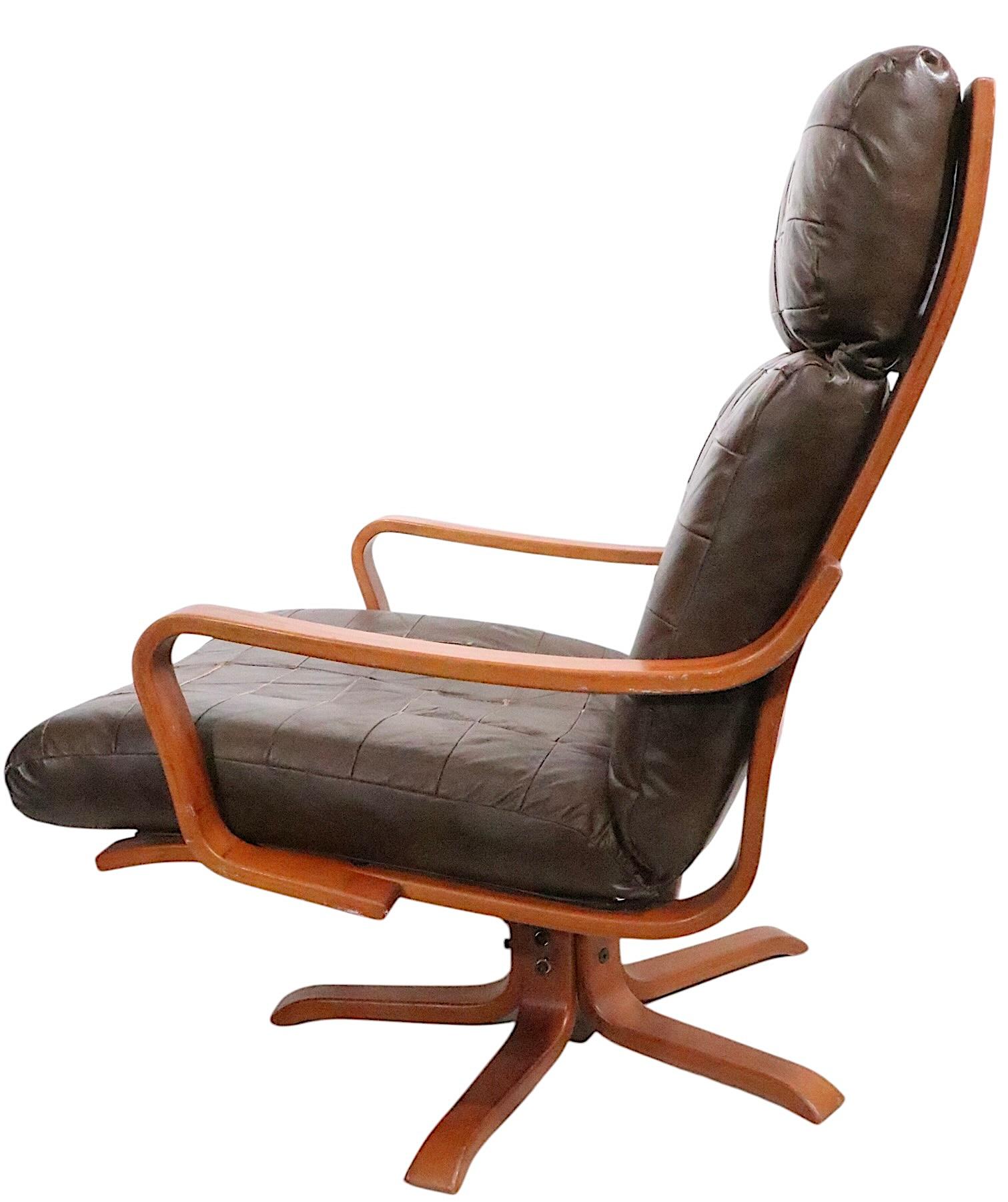 Mid Century Westnofa Chair and Ottoman For Sale 1