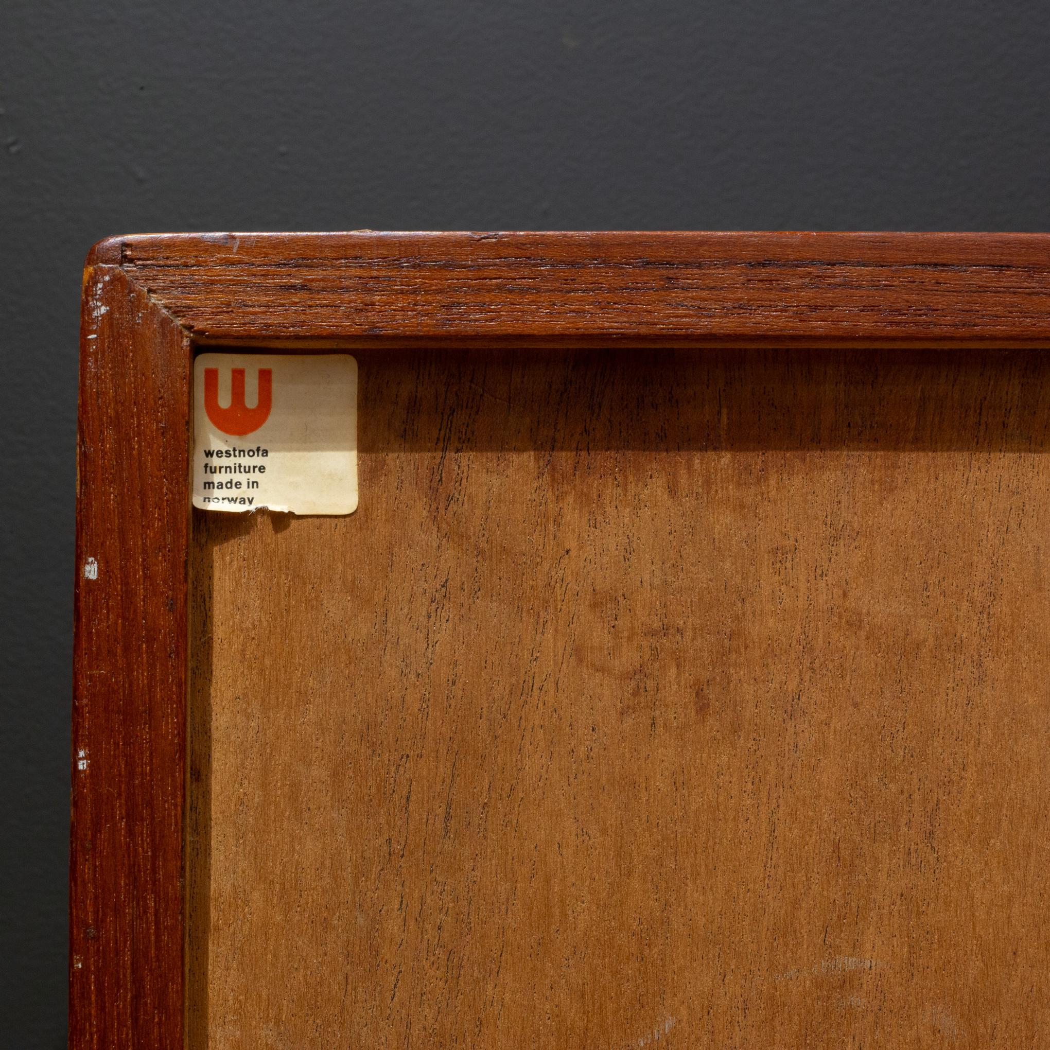 Mid-century Westnofa Teak High Boy Dresser c.1960 For Sale 3