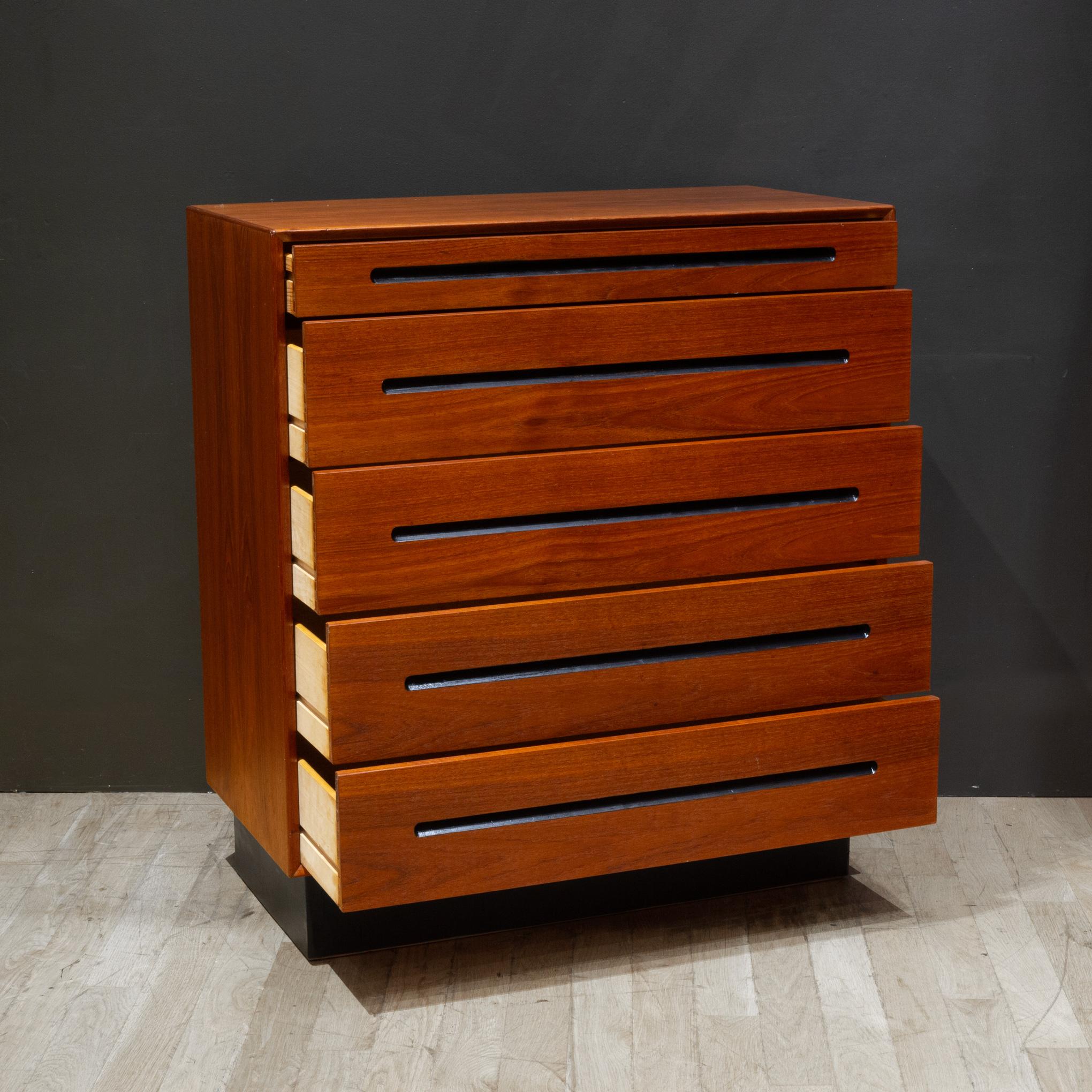 Mid-Century Modern Mid-century Westnofa Teak High Boy Dresser c.1960 For Sale