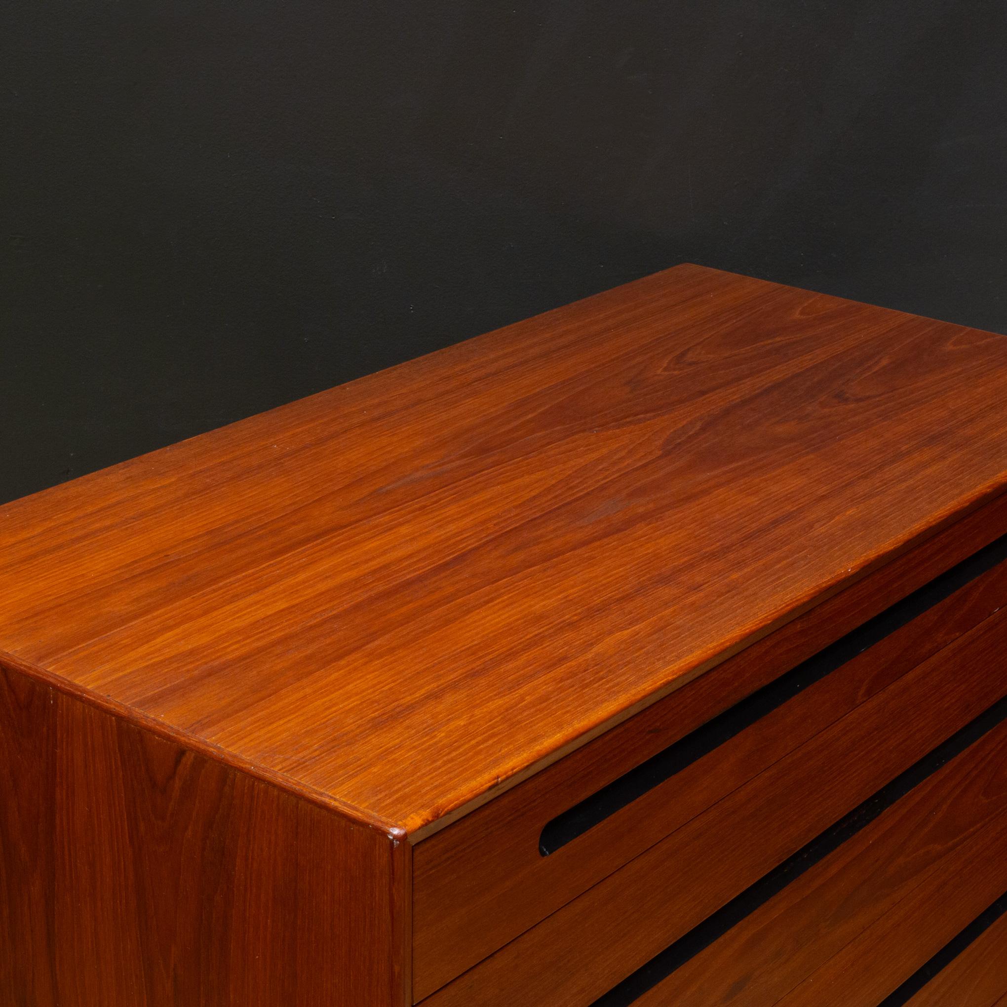 Wood Mid-century Westnofa Teak High Boy Dresser c.1960 For Sale