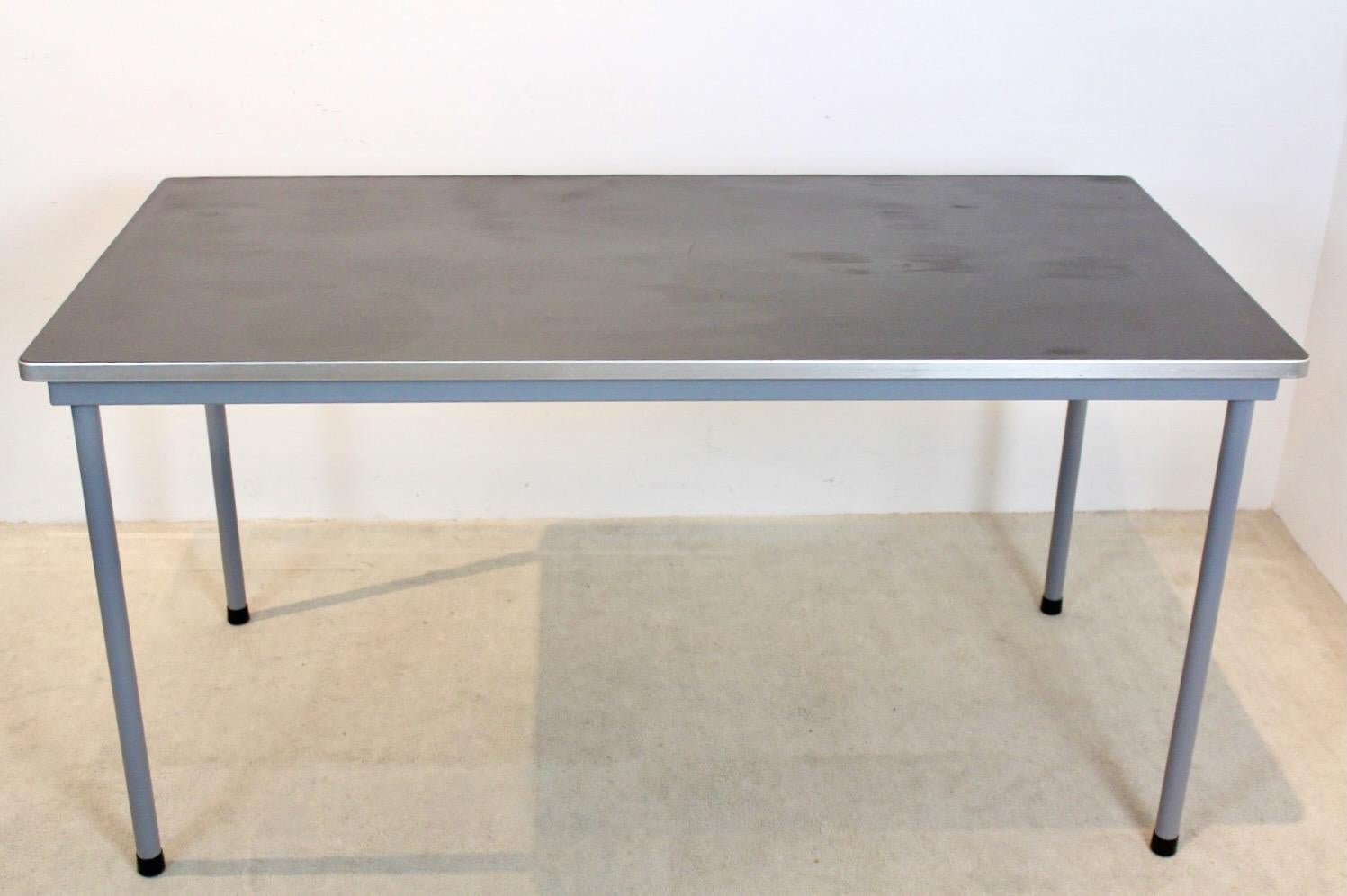 Dutch Mid-Century W.H. Gispen ‘TH Delft’ Dining Table or Desk Table, The Netherlands For Sale