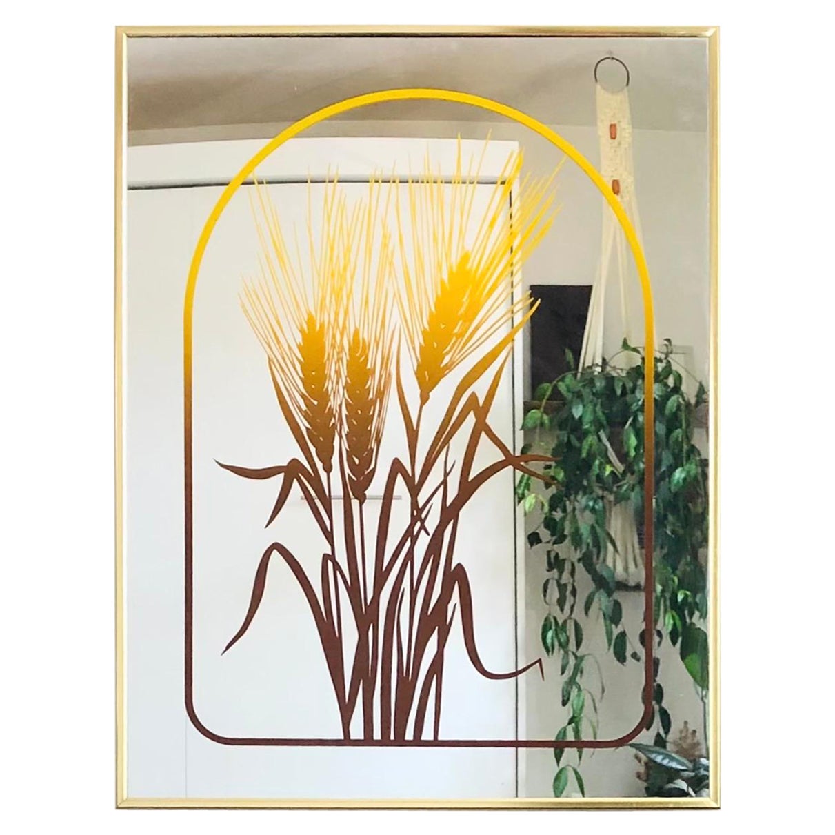 Mid Century Wheat Art Mirror