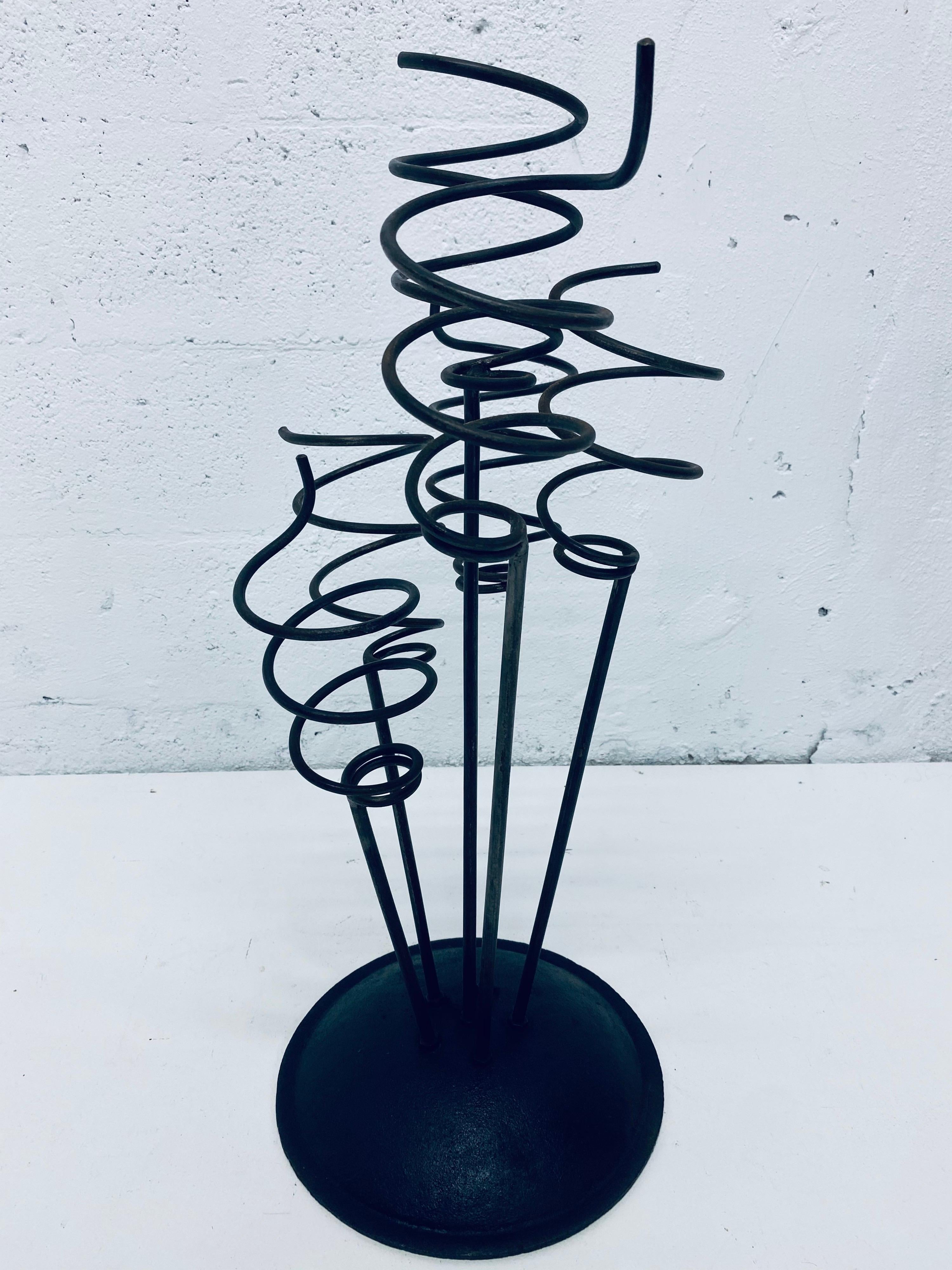Midcentury Whimsical Iron Umbrella Stand or Wine Rack, 1960s In Good Condition For Sale In Miami, FL